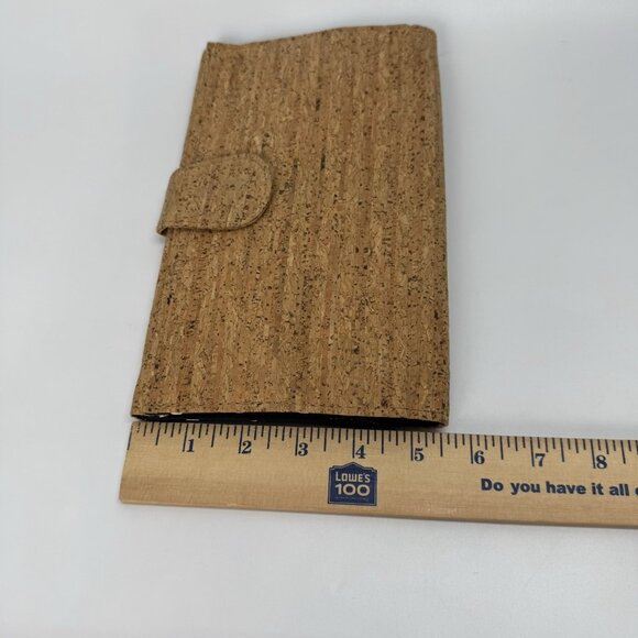 J. Crew Cork Envelope Clutch Purse Handbag Polka Dot Lining Preppy Beach Classic - Picture 11 of 11